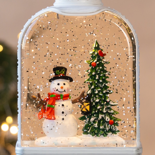 Новогодний фонарь с подсветкой и музыкой 