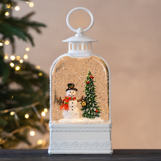 Новогодний фонарь с подсветкой и музыкой 