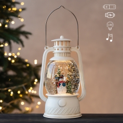 Новорічний ліхтар з підсвіткою та музикою "Святкове мерехтіння", 20,5 см (9240-031)