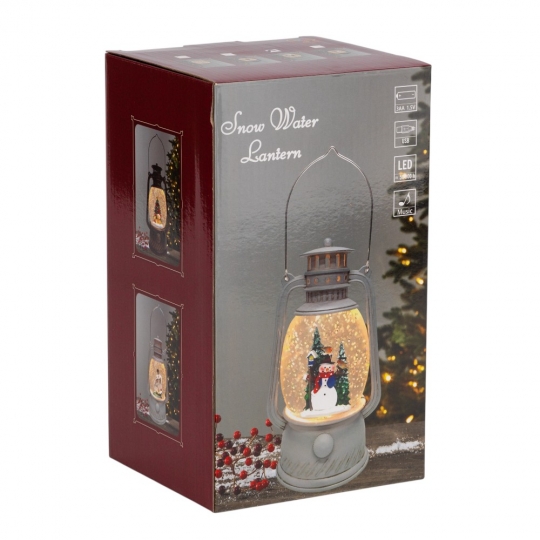 Новорічний ліхтар з підсвіткою та музикою 