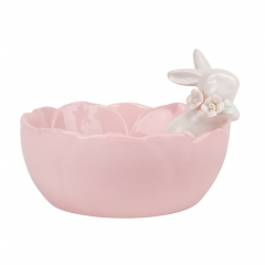 Піала "Білий кролик", рожева, 10 см (5009-007)