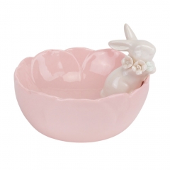 Піала "Білий кролик", рожева, 10 см (5009-007)