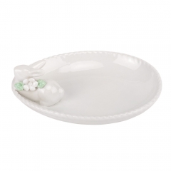 Тарілка "Білий кролик", біла, 16 см (5009-010)