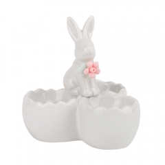 Підставка для 3 яєць "Білий кролик", біла, 10,5 см (5009-012)