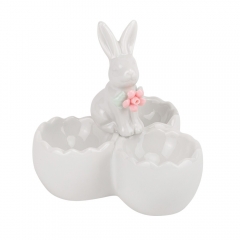 Підставка для 3 яєць "Білий кролик", біла, 10,5 см (5009-012)
