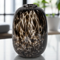 УЦІНКА Ваза "Чорна мозаїка", 25 см (Багато великих бульбашок,всередині частинки сміття у деяких) (00BR-9287-017)