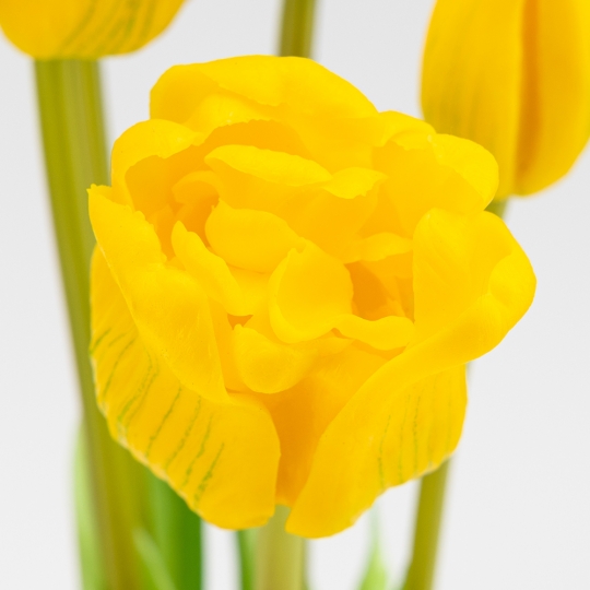 Букет латексних тюльпанів, 5 бутонів, жовтий, 49 см (2026-005/yellow)