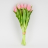 Букет латексних тюльпанів, 7 бутонів, рожевий, 31 см (2026-006/pink)