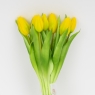 Букет латексных тюльпанов, 7 бутонов, желто-зеленый, 31 см (2026-006/yellow)