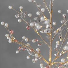 Декоративне дерево з підсвіткою "Перлинний блиск", 46 см (9239-018)