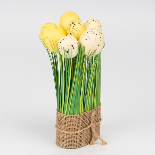 Пасхальная композиция «Желтые крашенки», 18 см (5008-003)