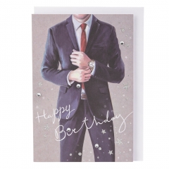 Вітальна листівка з конвертом до Дня Народження "Джентльмен" (3000-015)