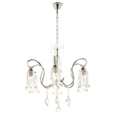 Люстра классическая хром с 6 стеклянными плафонами в форме тюльпана (OU011/6/chrom) (OU011/6/chrom)