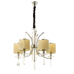 Люстра с абажурами и кристаллами (5 ламп) (NW005/5) (NW005/5)