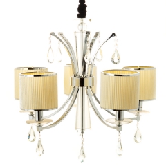 Люстра с абажурами и кристаллами (5 ламп) (NW005/5) (NW005/5)