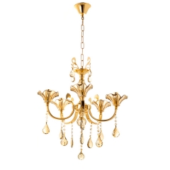 Люстра классическая с медовыми плафонами (5 лампы) (OU003/5/gold) (OU003/5/gold)