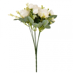 Букет роз "Люси", кремовый 35 см (9105-013)