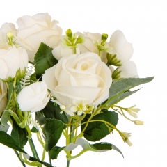 Букет роз "Люси", кремовый 35 см (9105-013)