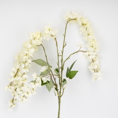 Штучна звисаюча гілка "Гліцинія", кремова, 110 см (9296-007)