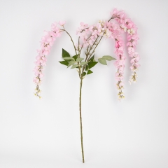 Штучна звисаюча гілка "Гліцинія", рожева, 110 см (9296-008)