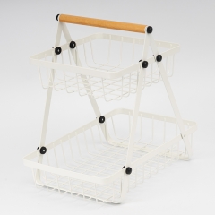 Фруктовница двухуровневая "Лофт", белая, 30,5 см СПАСЕННАЯ ПОЗИЦИЯ (9282-007)