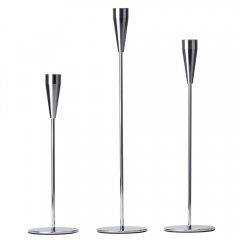 Набір з 3 підсвічників "Ореол", срібний, 32*27*22 см (9137-007)