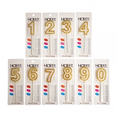 Свічки для торта "Відблиск" від 0 до 9, білі (8512-012)