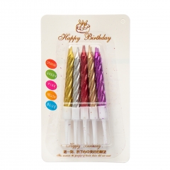 Набір свічок для торта "Глянець", кольорові (8512-023)