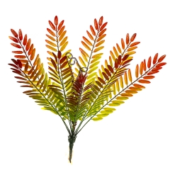 Гілка папороті червоно-жовта штучна (8408-053)