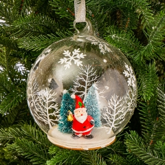 Ялинкова іграшка "Дід Мороз в кулі" (098NB)