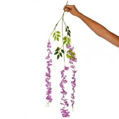 Штучна звисаюча гілка "Гліцинія", фіолетова, 110 см (9161-001)