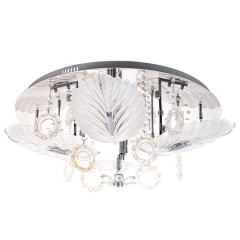 Люстра-припотолочная со стеклянными листочками (6 ламп) (RL018) (RL018)