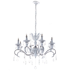 Люстра классическая белая с камнями (8 ламп) (SW002/8) (SW002/8)