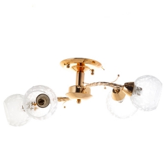 Люстра золотая с прозрачным стеклом на 4 плафона (VS005/4) (VS005/4)