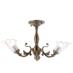 Люстра пристібна бронзового кольору з 3 білими матовими плафонами (VS008/3)