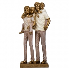 УЦІНКА Статуетка "Щаслива родина", 25,5 см (Дефекти покриття глазурі,стерте фарбування,недокрас) (00BR-2007-250)