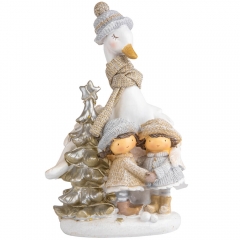 Статуетка "Новорічний гусак", 16 см (6014-046)