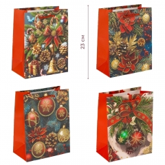 Подарунковий пакет "Новорічне сяйво", 18*23 см * Рандомний вибір дизайну (9263-001)