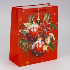 Подарунковий пакет "Краса Нового року", 26*32 см * Рандомний вибір дизайну (9263-005)