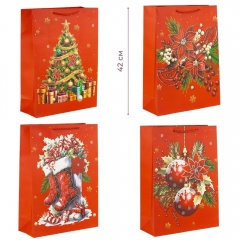 Подарунковий пакет "Краса Нового року", 31*42 см * Рандомний вибір дизайну (9263-006)