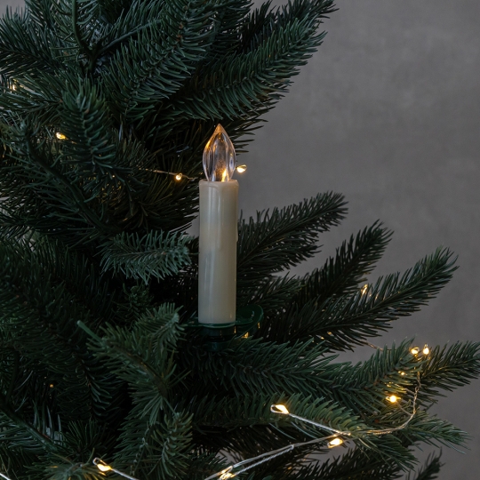 Набір з 10 світлодіодних свічок (LED) з з кліпсами на ялинку, айворі, 10 см (9261-002) Набір з 10 світлодіодних свічок (LED) з з кліпсами на ялинку, айворі, 10 см (9261-002)