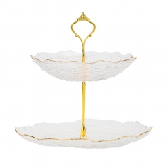 Блюдо 2-х ярусне "Білий гранат", 26*24 см (9219-030)