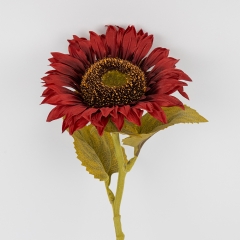 Искусственный подсолнух, бордовый, 47 см (2026-025/wine)