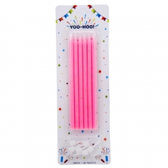 Набір свічок для торта "Святкова мить", рожеві, 13 см (9074-076)