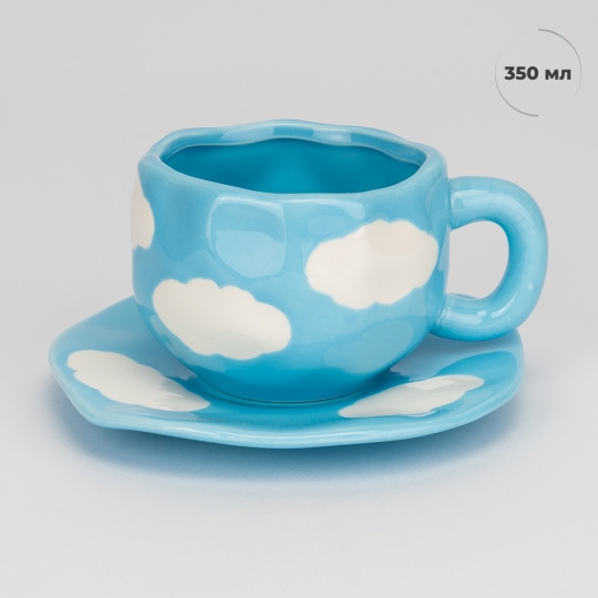 Чашка с блюдцем «Облачка», 350 мл (9295-005)