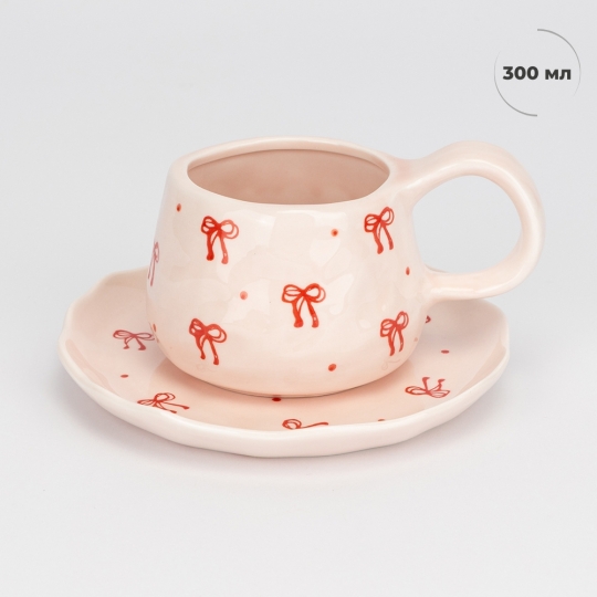 Чашка с блюдцем «Розовый аромат», 300 мл (9295-009)