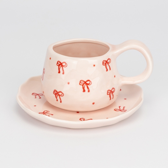 Чашка с блюдцем «Розовый аромат», 300 мл (9295-009)