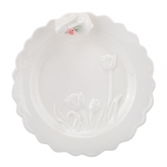 Тарілка "Весняний сад", біла, 21 см (5009-013)