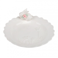 Тарілка "Весняний сад", біла, 21 см (5009-013)