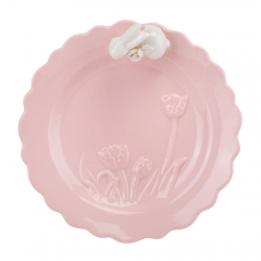 Тарілка "Весняний сад", рожева, 21 см (5009-014)
